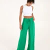 Drawstring Wide Leg Trousers