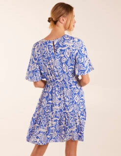 Crew Neck Aztec Tiered Mini Dress -Soft Dress Wear Sales Store S231747B002 131705