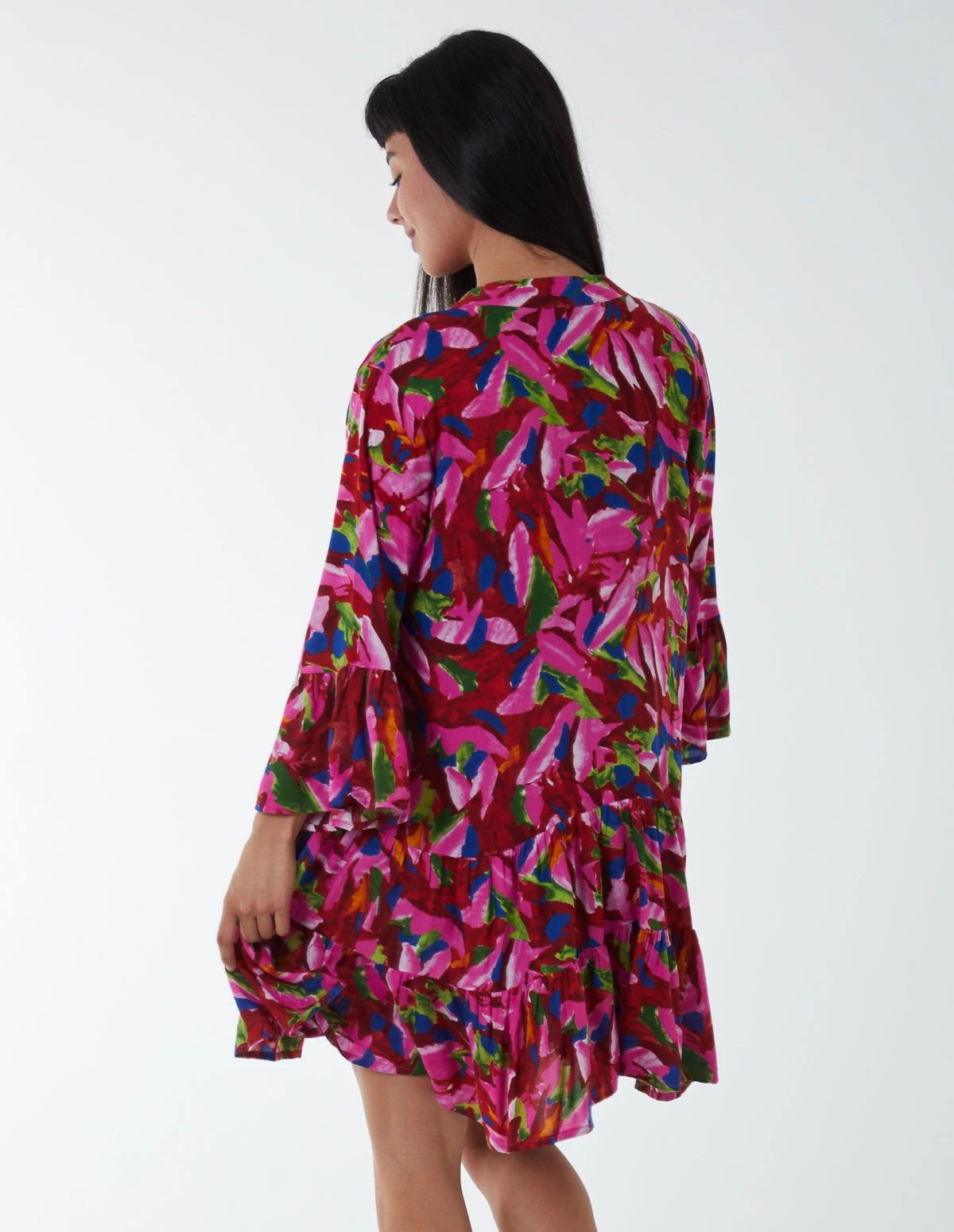 Tunic Tiered Smock Mini Dress 4 Tunic Tiered Smock Mini Dress - Image 4
