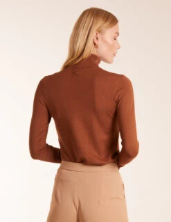 Roll Neck Jumper -Soft Dress Wear Sales Store aw23231 mocha66590