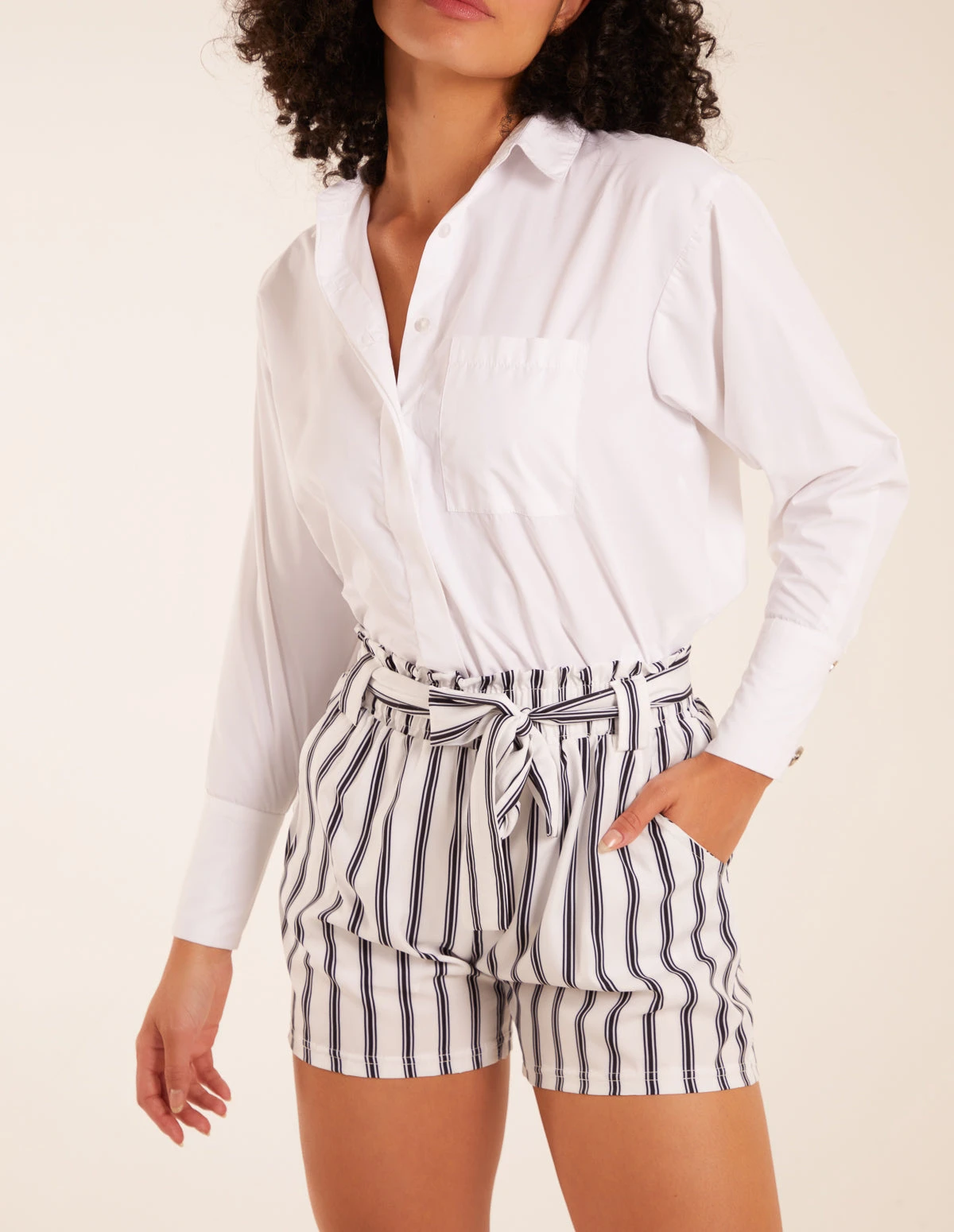 Stripe Belted Shorts 2 Stripe Belted Shorts - Image 2