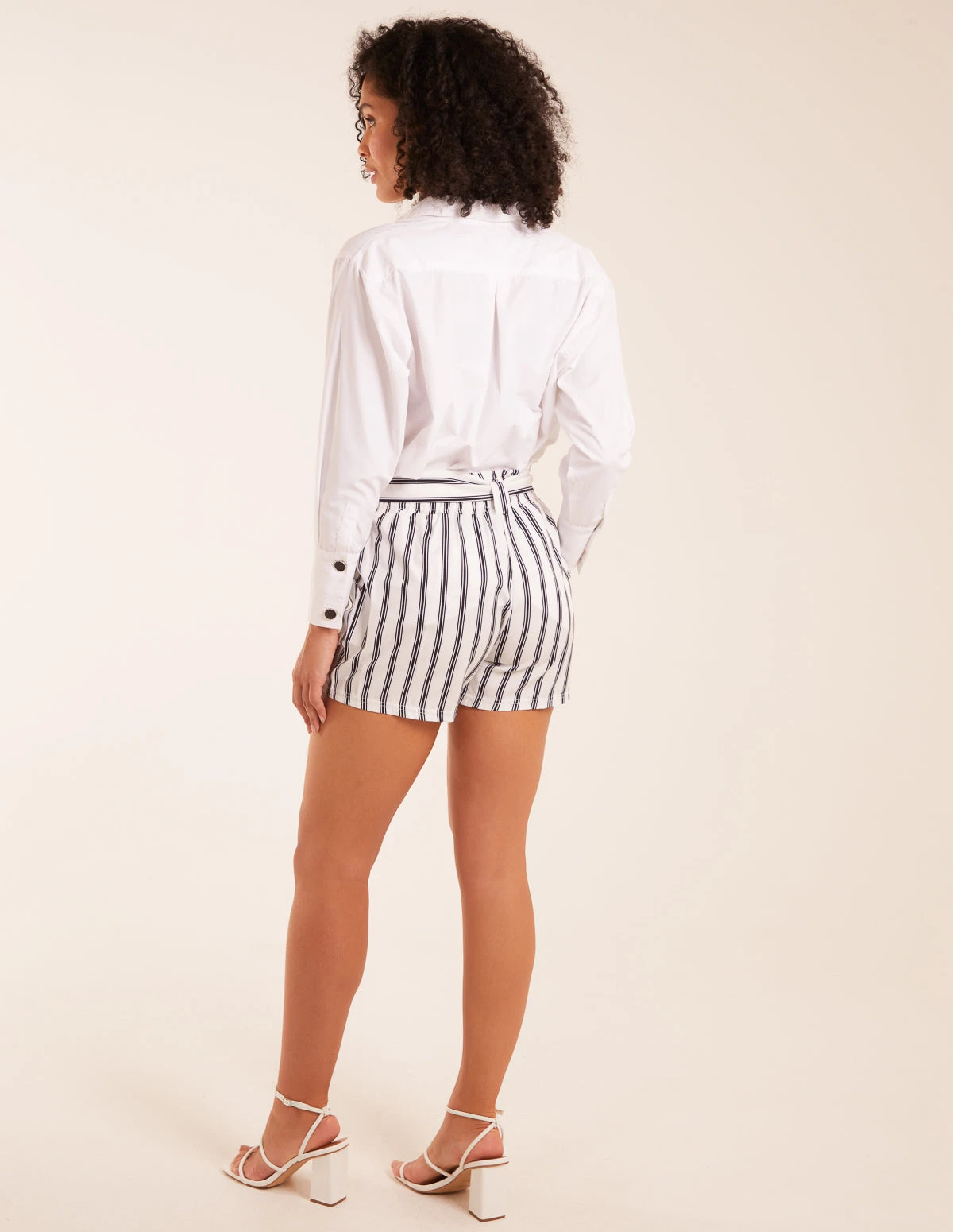 Stripe Belted Shorts 4 Stripe Belted Shorts - Image 4