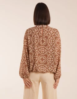 High Neck Baroque Blouse -Soft Dress Wear Sales Store bv2315 cream23209