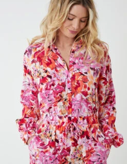 Oversized Shirt + Trouser (Set) -Soft Dress Wear Sales Store bv233856 pinkpattern 4164