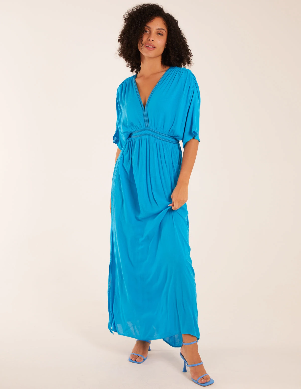Rope Detail V Neck Maxi Dress 1 Rope Detail V Neck Maxi Dress