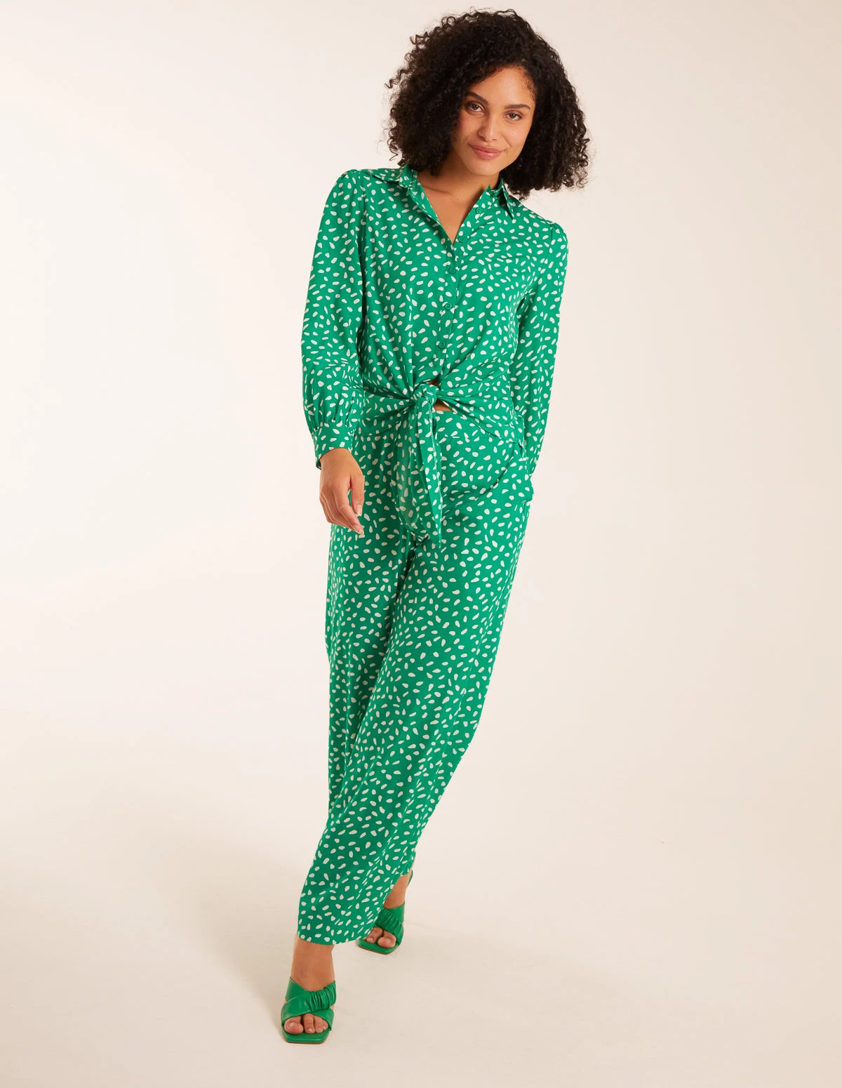 Polka Dot Oversized Shirt & Trouser Set 1 Polka Dot Oversized Shirt & Trouser Set