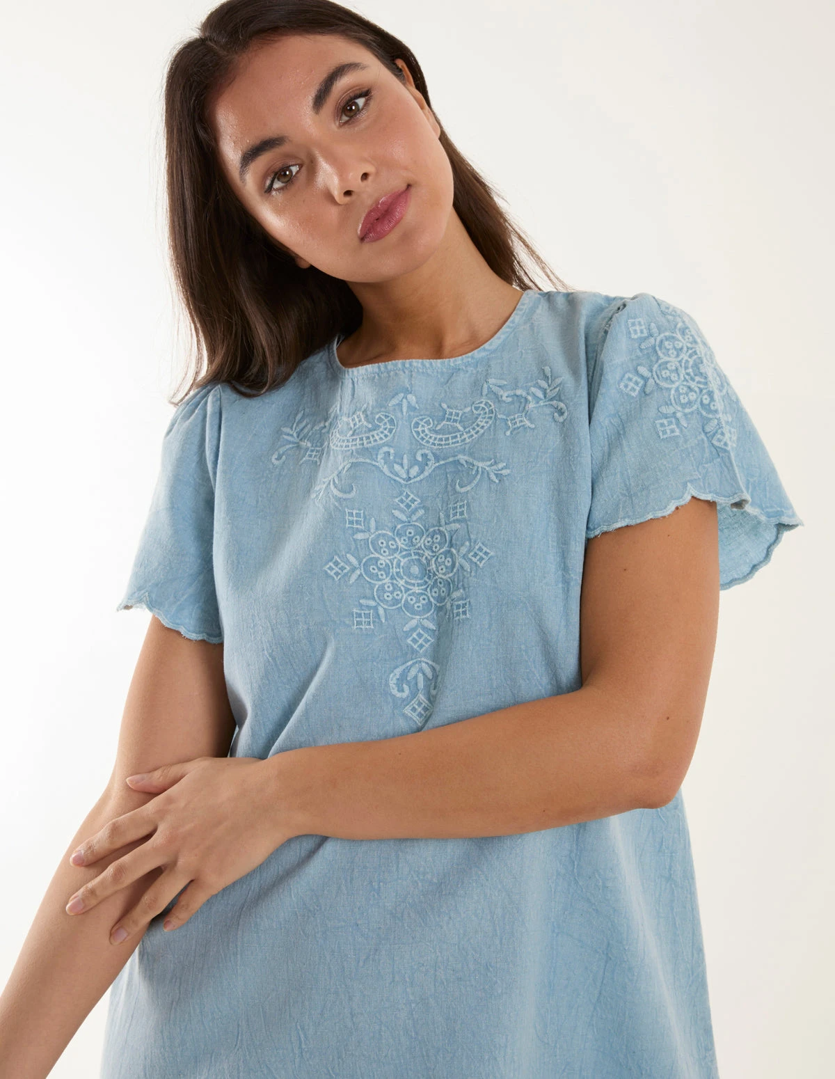 Embroidered Mini Dress 2 Embroidered Mini Dress - Image 2