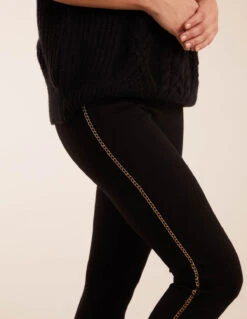Side Chain Detail Leggings 6 Side Chain Detail Leggings -Soft Dress Wear Sales Store bv2816 black26116