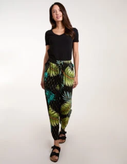 Palm Print Trousers 7 Palm Print Trousers -Soft Dress Wear Sales Store bv3170 black 7930