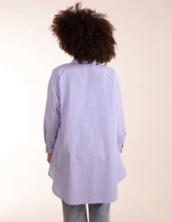 Oversized Stripe Shirt -Soft Dress Wear Sales Store bv3540 bluewhite 10990