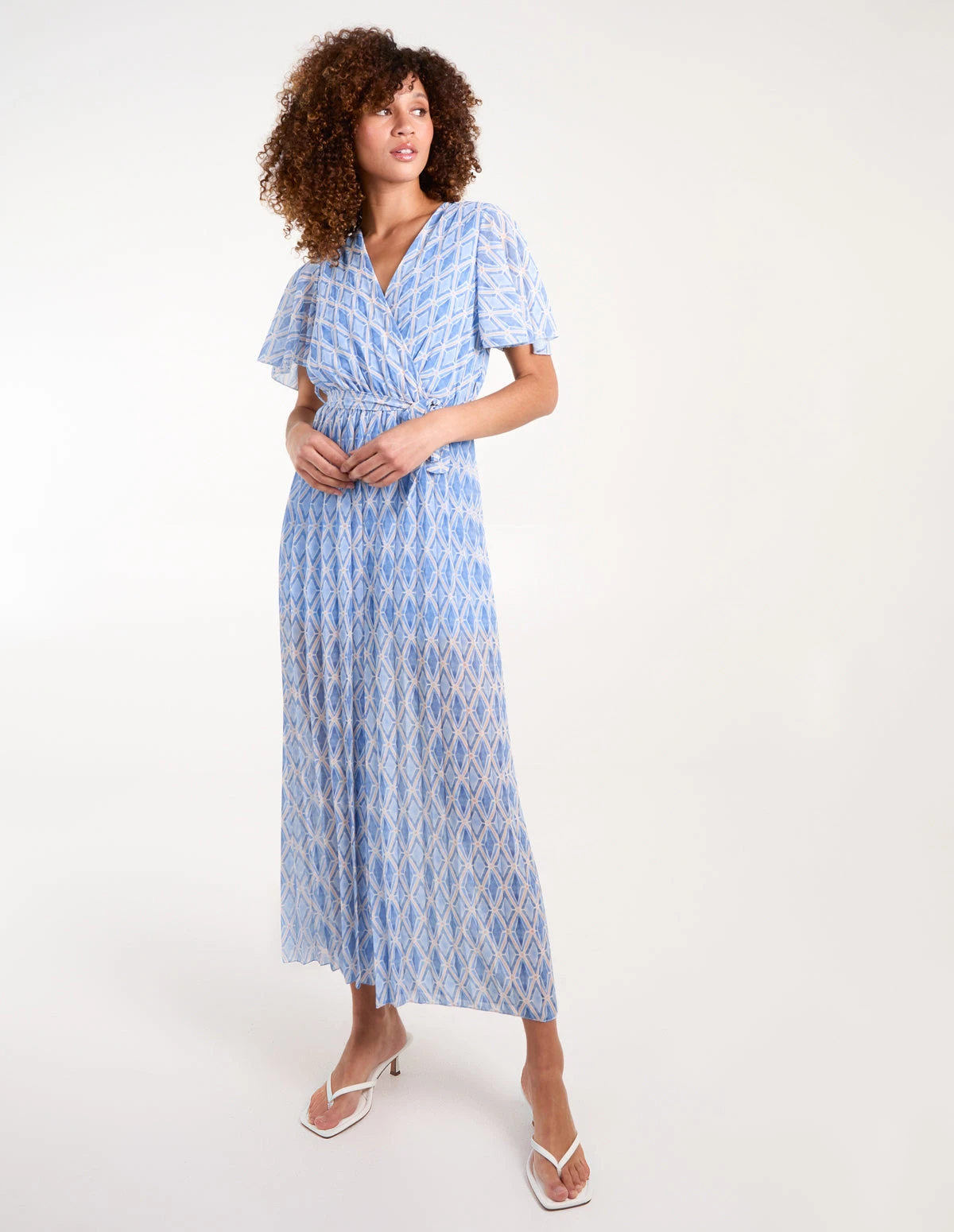 Aztec Diamond Printed Pleated Jumpsuit 1 Aztec Diamond Printed Pleated Jumpsuit