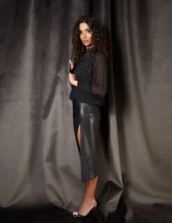 Ombre Diamante Puffball Top -Soft Dress Wear Sales Store rM kAa3q