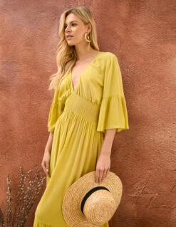 Shirred Empire Bust Dress