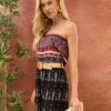 Aztec Belted Bandeau Jumpsuit