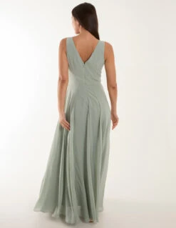 Embellished V-Neck Maxi Dress 7 Embellished V-Neck Maxi Dress -Soft Dress Wear Sales Store ss24101 sage 18517
