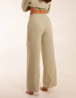 Wide Leg Suit Trousers -Soft Dress Wear Sales Store ss24149 SAGE 20